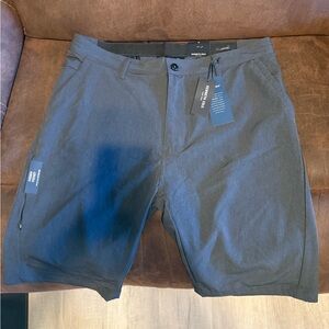 Kenneth Cole Charcoal Flat Front Shorts